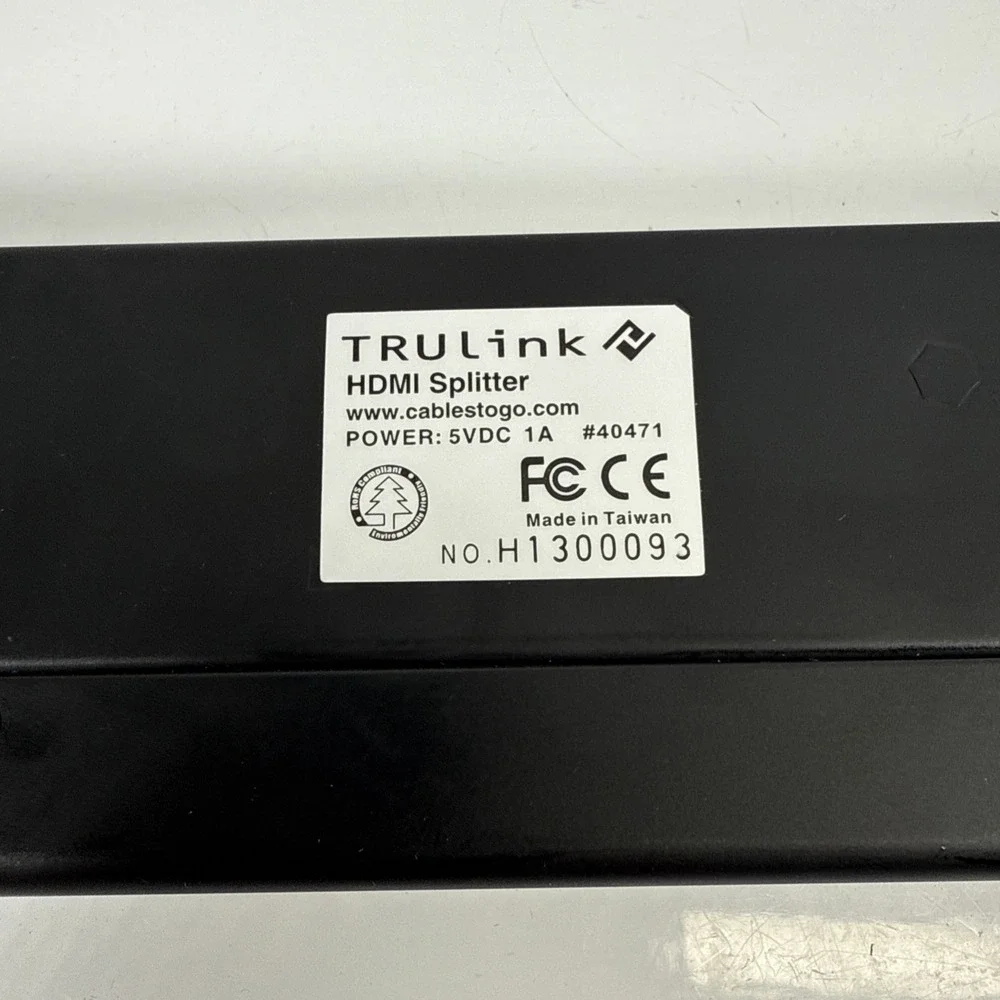 TruLink C2G 2-Port HDMI‎ Splitter W Power Cable 40471